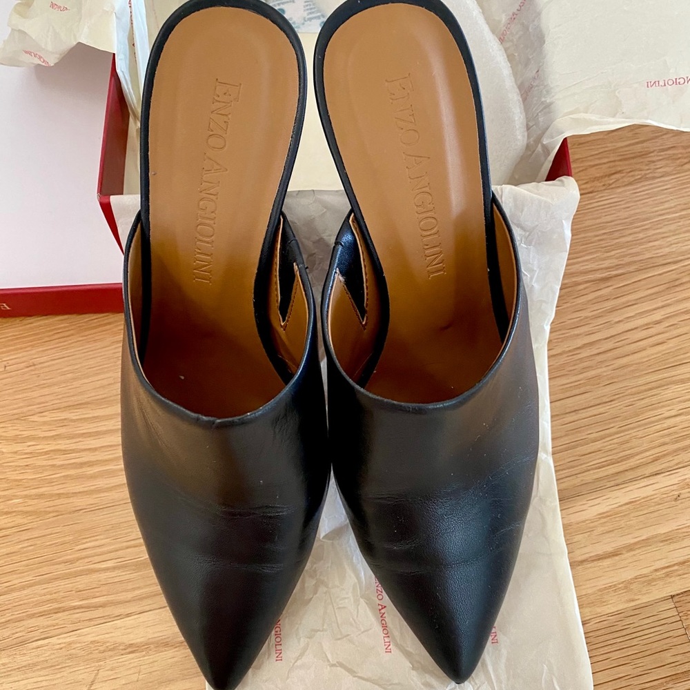 Leather heeled mules - Enzo Angiolini “Margot”